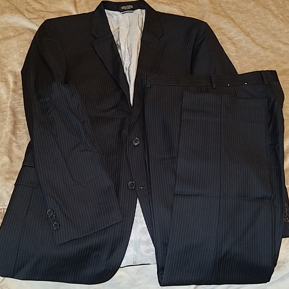 Mens pin striped suit